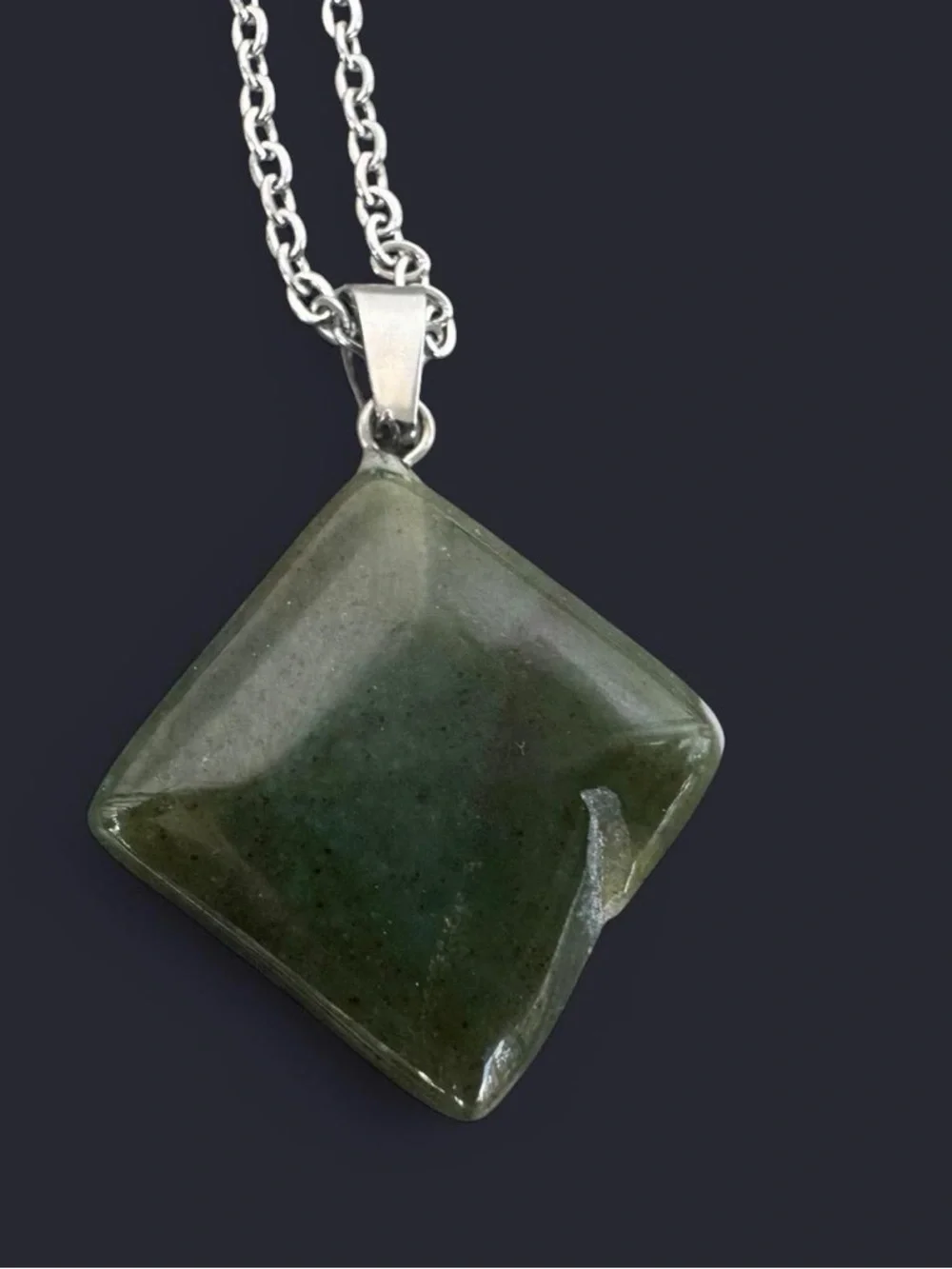 Ocean Jasper Pendant Silver Necklace